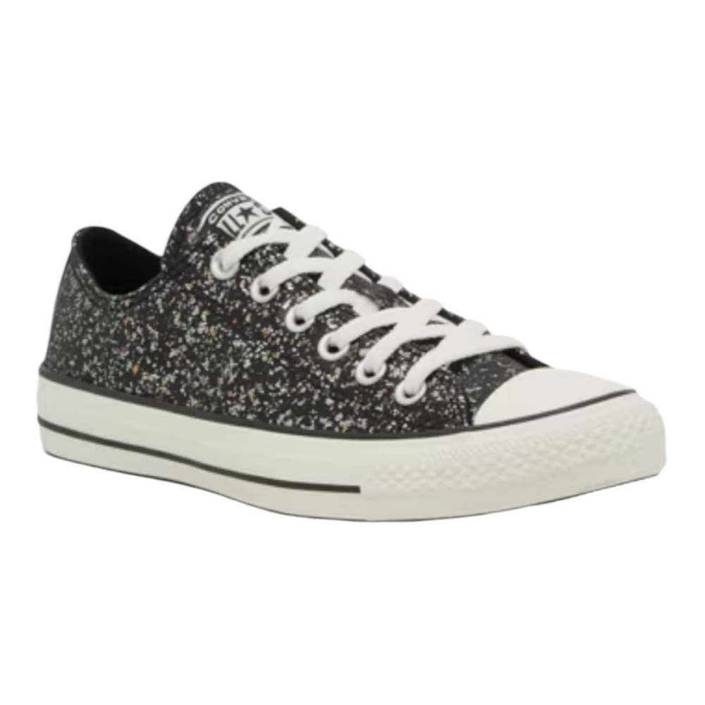 CONVERSE Chuck Taylor Black/Silver Sequins All Star Sneakers Size 5